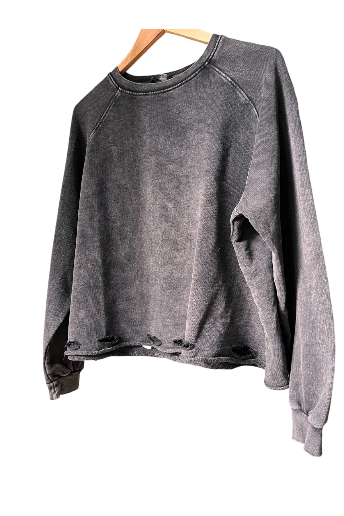 DISTRESSED ANTRASİT SWEATSHIRT