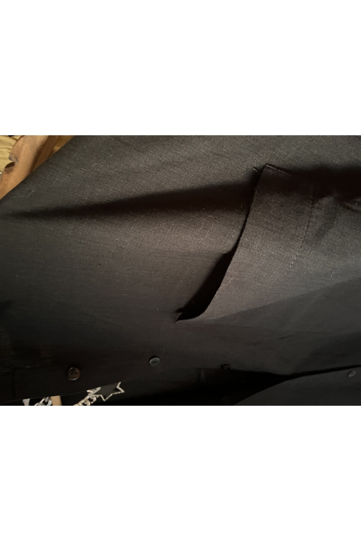 OVERSIZE KETEN SİYAH GÖMLEK ELBİSE
