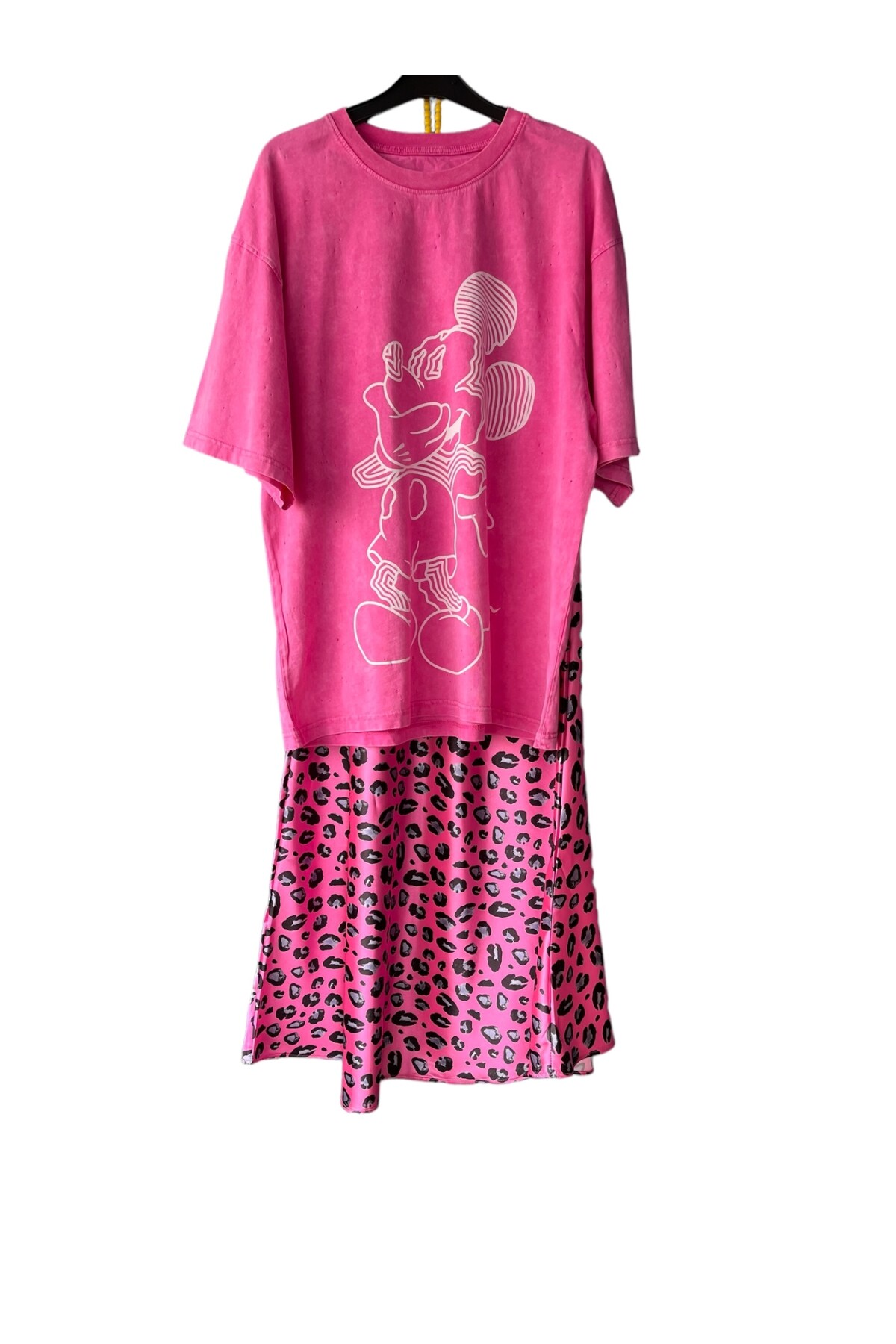 PINK MICKEY OVERSIZE TİŞÖRT