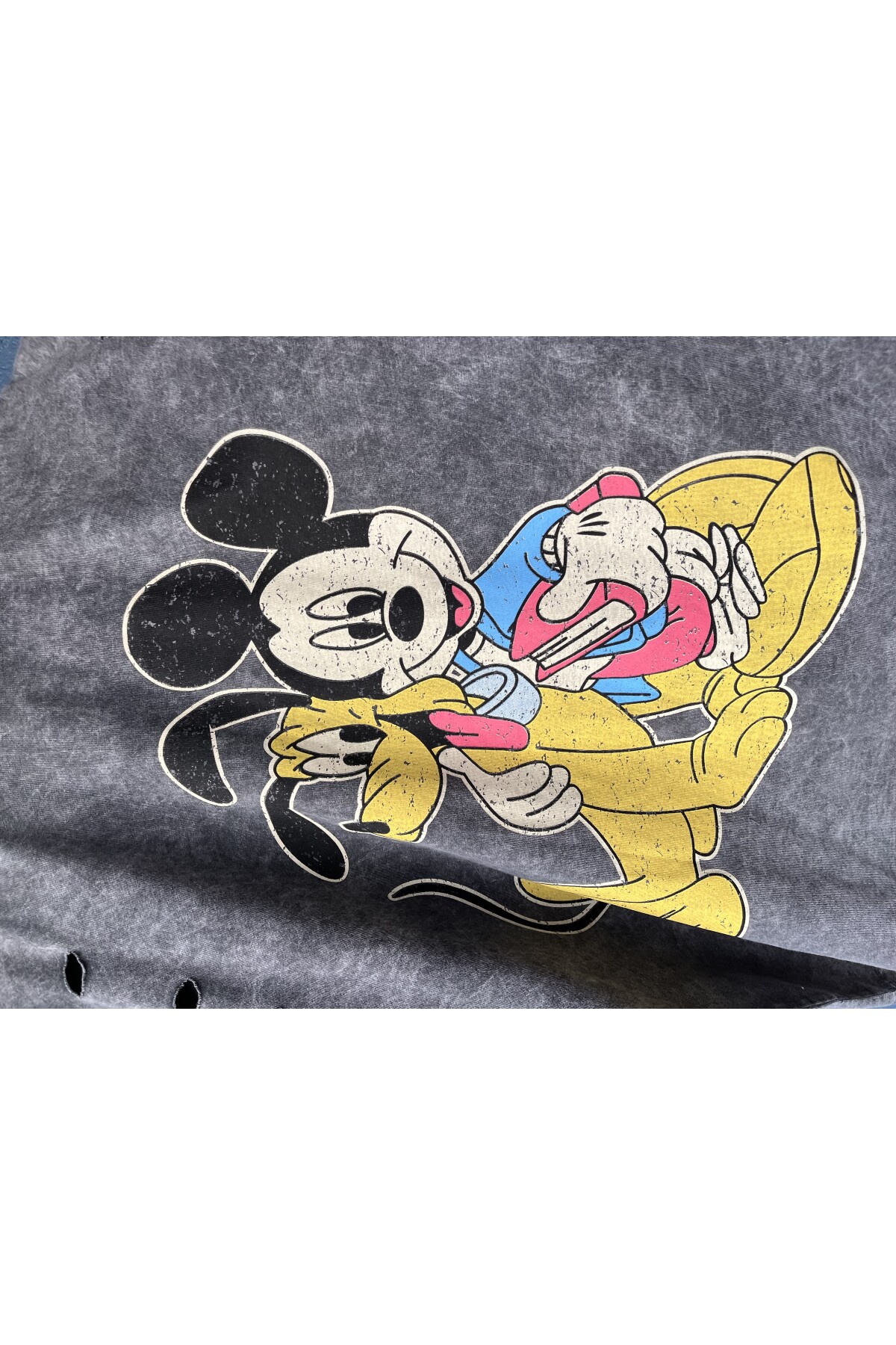 DISTRESS MICKEY OVERSIZE TİŞÖRT