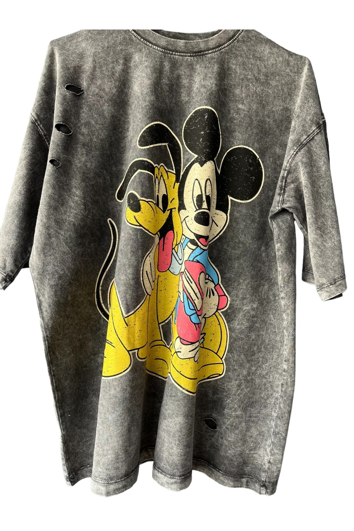 DISTRESS MICKEY OVERSIZE TİŞÖRT