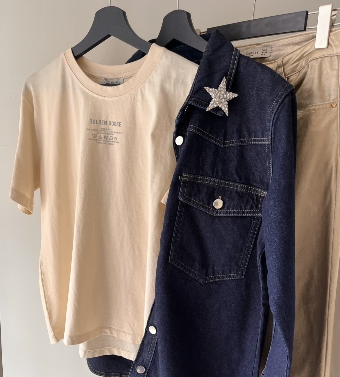 YILDIZ BROŞLU DENIM CEKET