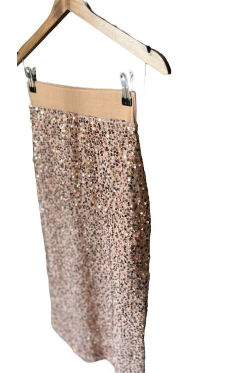 NUDE TRİKO PAYET ETEK