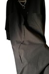 OVERSIZE KETEN SİYAH GÖMLEK ELBİSE