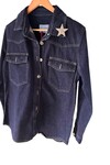 YILDIZ BROŞLU DENIM CEKET