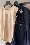 YILDIZ BROŞLU DENIM CEKET